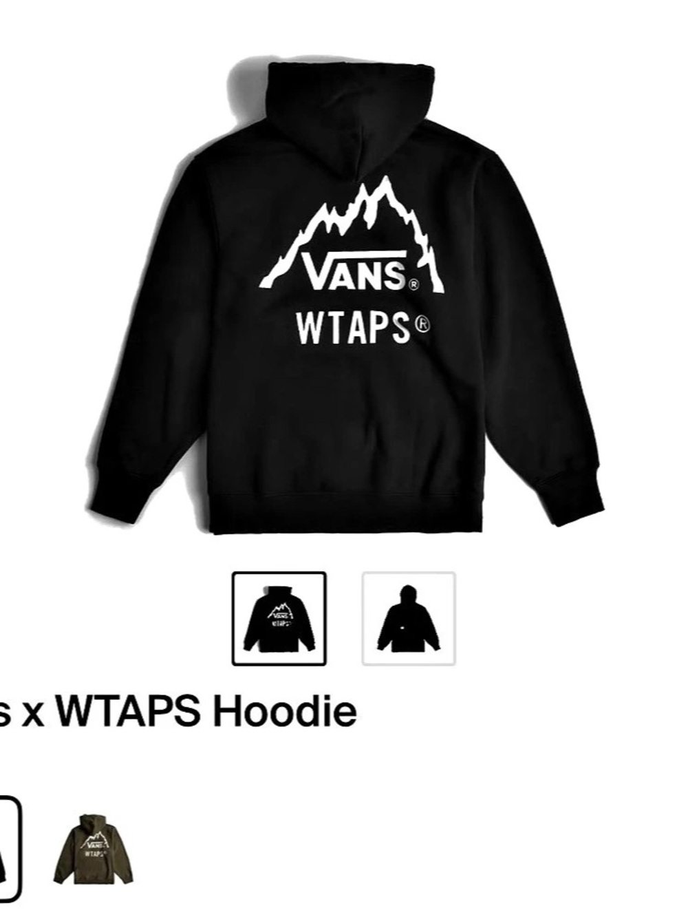 Vans x WTAPS Hoodie Black